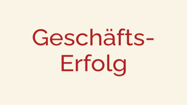 Erfolg im Geschäft
